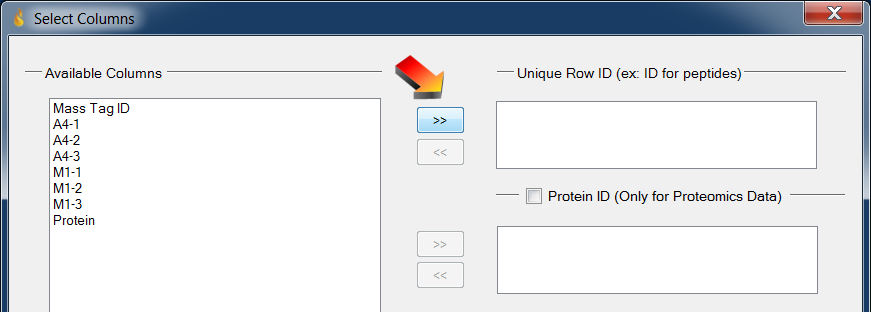 Loading data: Select the column with unique Row IDs